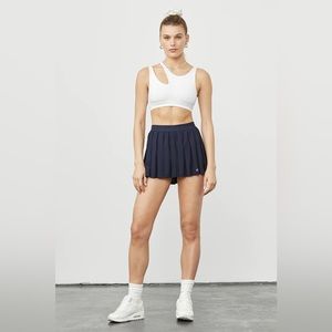 ALO YOGA Varsity Tennis Skirt navy Blue, new with tags. Sold out online XXS
